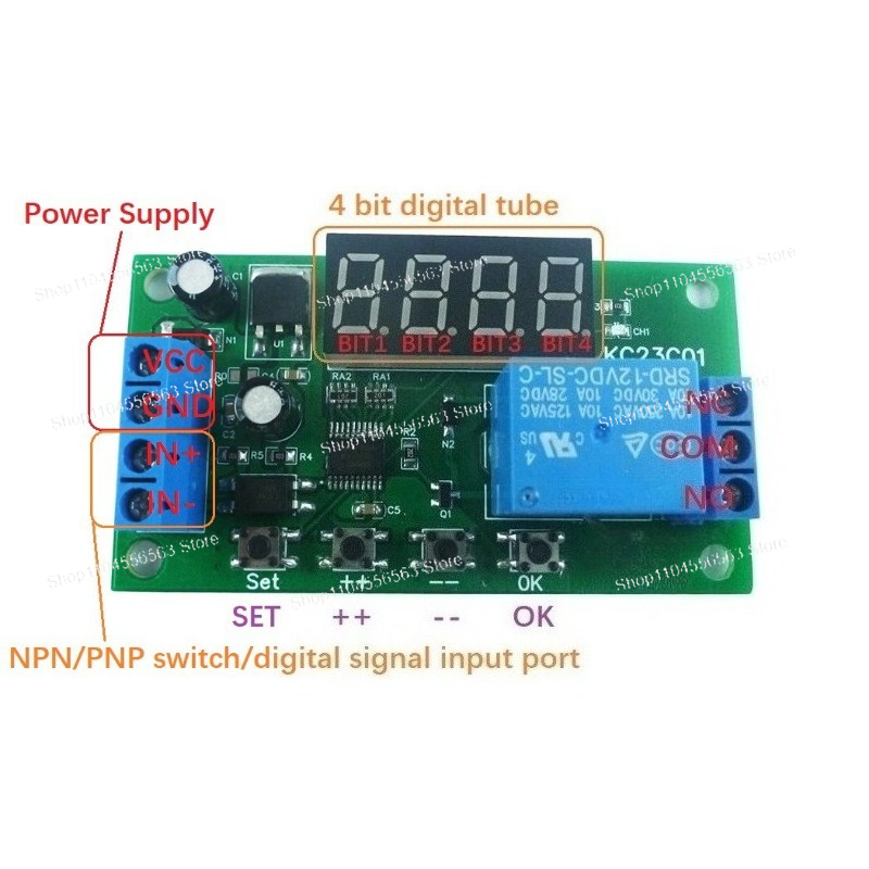 Relay Module 5V - Compteur d'impulsions multifonctionnel, interrupteur, minuterie réglable,