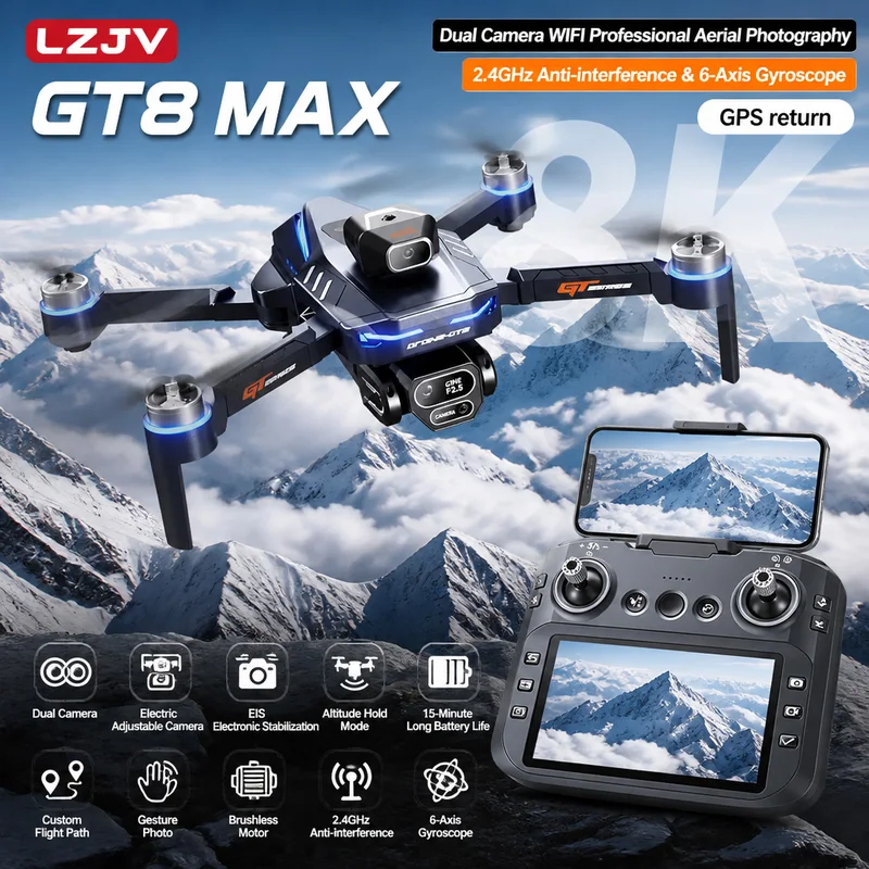 Diy Drone Electronics - Drone pliable GT8 Max 8K HD