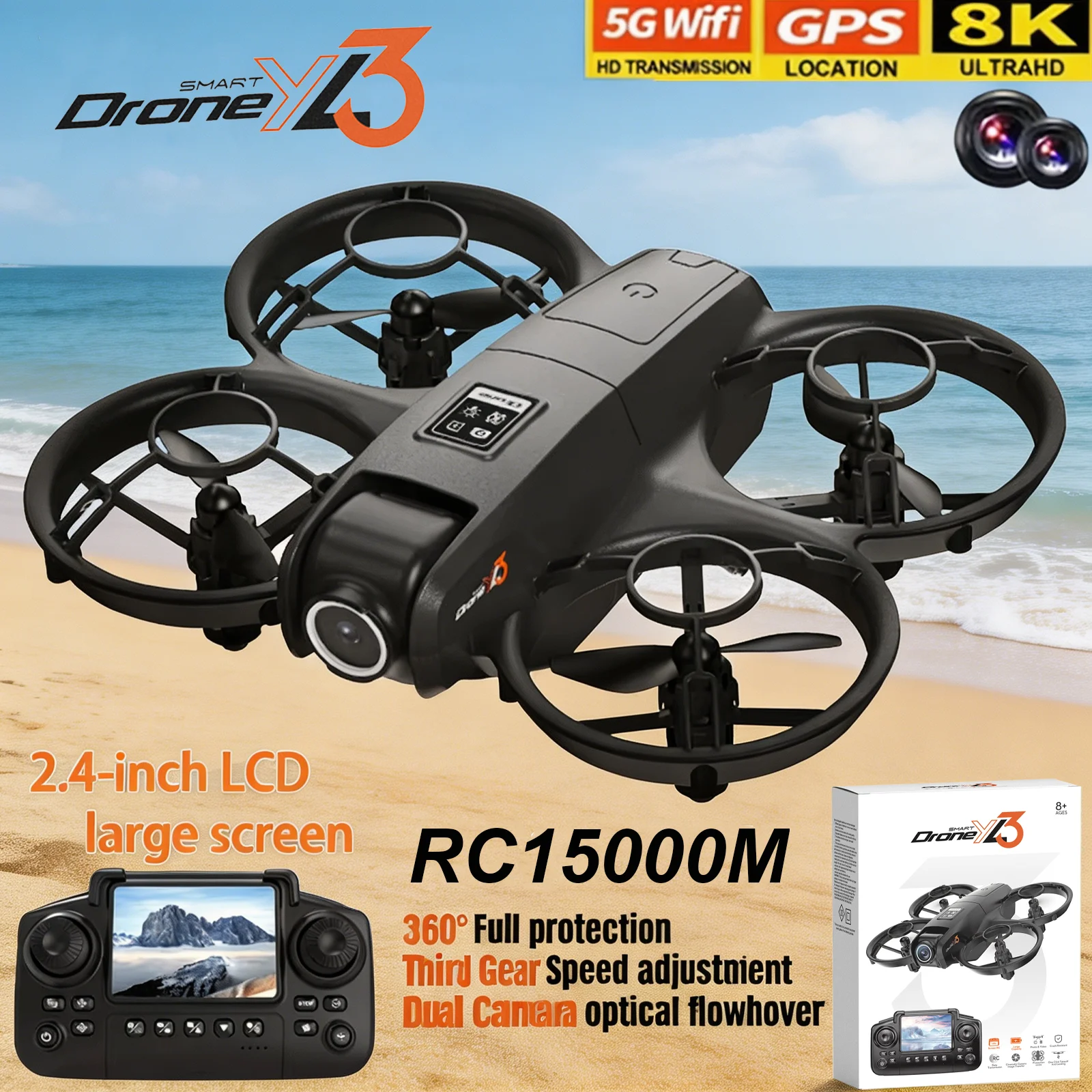 Diy Drone Electronics - Nouveau Drone RC YL3 8K 1080P