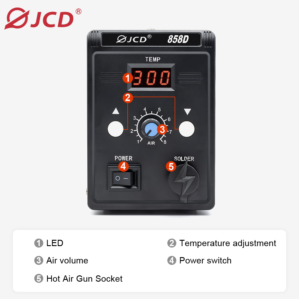 JCD pistolet à Air chaud 858D  - Smd Solder Paste avis et prix