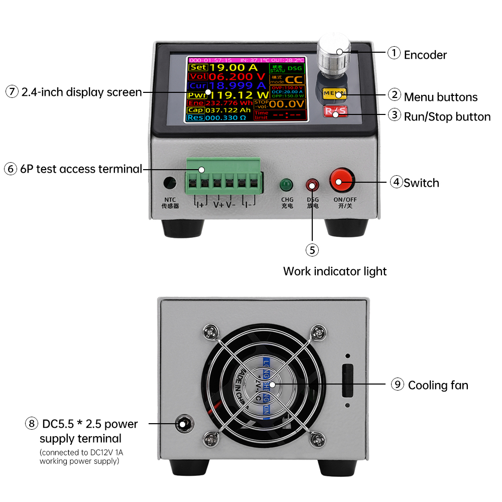 Testeur de décharge multifonct - Diy Electronic Load avis et prix
