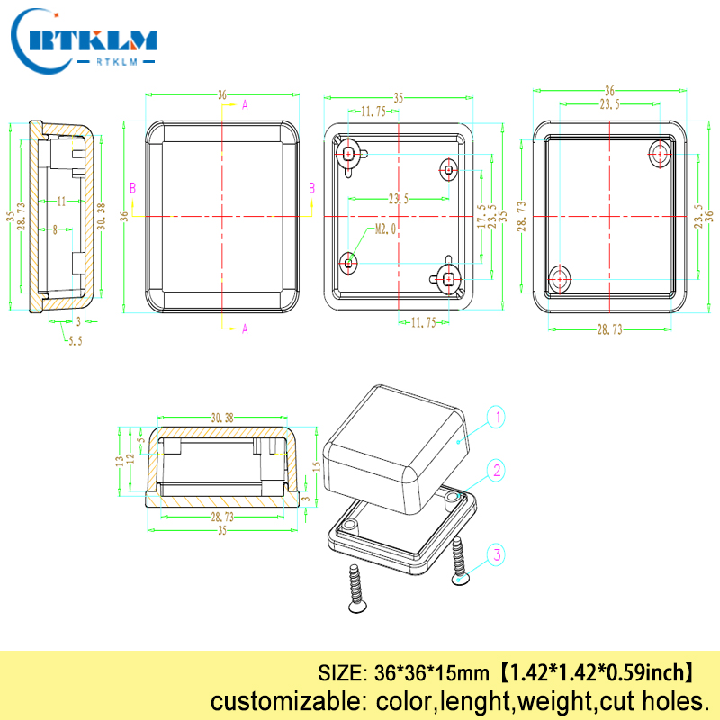 Boîtier en plastique pour boît - Diy Electronics Box avis et prix